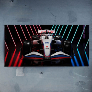 Haas Formula 1 néon lignes - poster