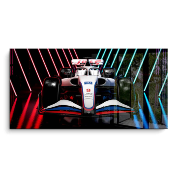 Haas Formula 1 néon lignes - tableau PVC brillant
