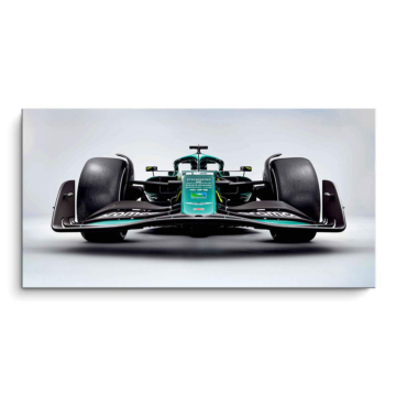 Aston Martin Fórmula 1 vista frontal - cuadro PVC mate