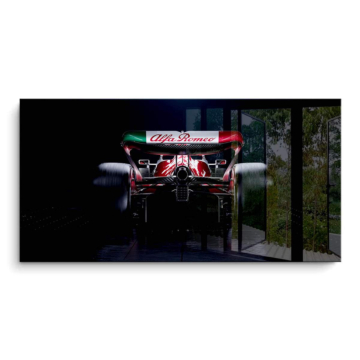 Alfa Romeo Fórmula 1 vista trasera - cuadro PVC brillante