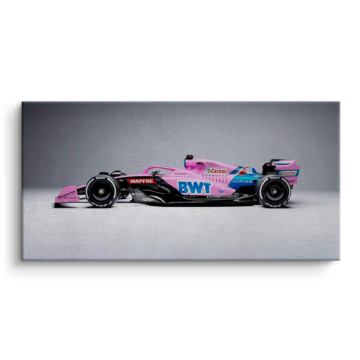 Pink Formula Race Car Canvas Art