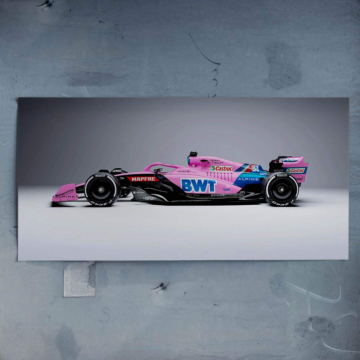 Pinker Formel-Rennwagen - Poster