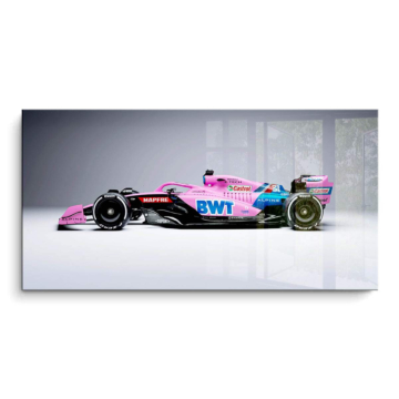 Coche de carreras de Fórmula rosa - cuadro PVC brillante