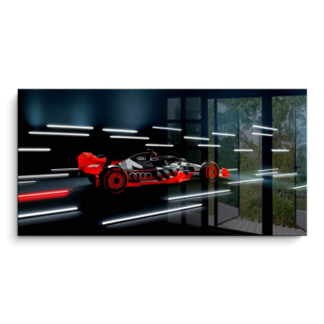 Audi FóFórmula E noche carrera - cuadro PVC brillante