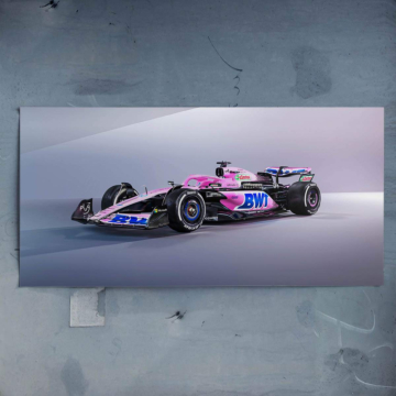 Różowy bolid Formuły 1 Alpine BWT - plakat