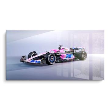 Pinker Alpine-BWT-Formel-1-Wagen - PVC-Bild glänzend