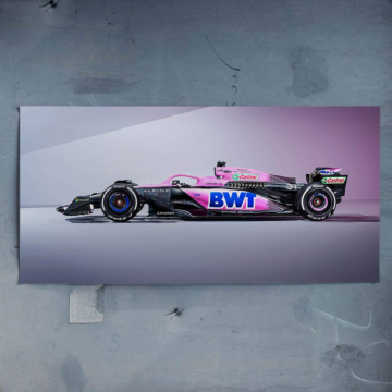 Bolid Alpine Formuły 1 z boku - plakat