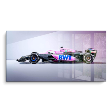 Alpine Formel-1 Seitenansich - PVC-Bild glänzend