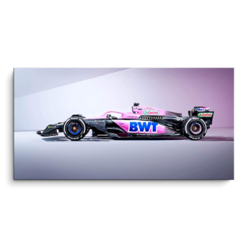 Bolid Alpine Formuły 1 z boku - obraz na matowym PVC