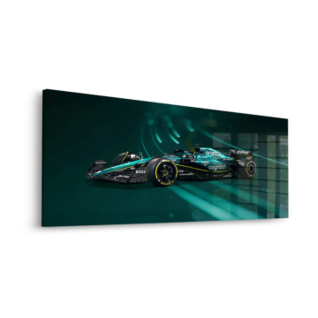 Aston Martin Formel 1 in Aktion - Acrylglasbild