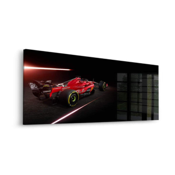 Ferrari Formel 1 mit rotem Lichtstrahl - Acrylglasbild