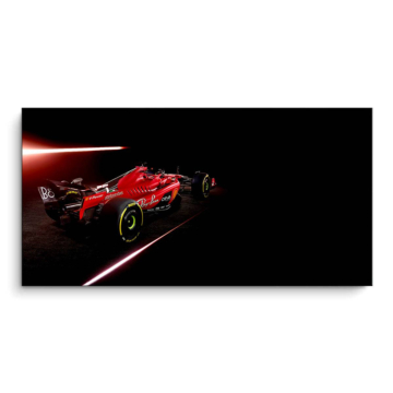 Ferrari Formuła 1 w czerwonej smudze światła - obraz na matowym PVC