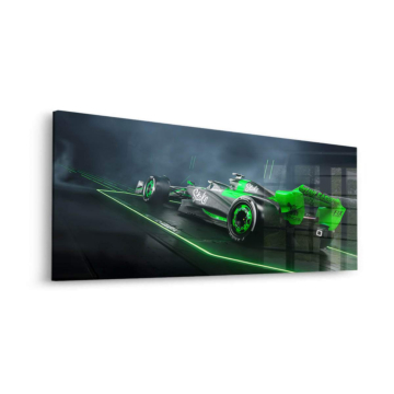 Grün Electric Rennwagen - Acrylglasbild