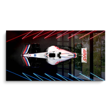 Haas Formel-1 Draufsich - PVC-Bild glänzend