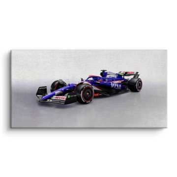 Visa Cash App RB Formula 1 Side View Canvas Art