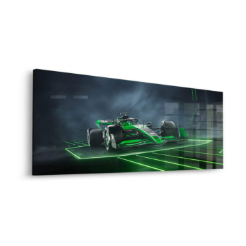 Kick Sauber Formel 1 auf Laser-Rennstrecke - Acrylglasbild
