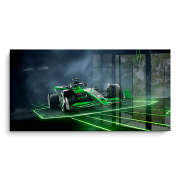 Kick Sauber Formel 1 auf Laser-Rennstrecke - PVC-Bild glänzend