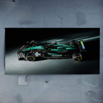Tył bolidu Aston Martin Formuły 1 - plakat