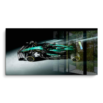 Aston Martin Formel 1 Heckansicht - PVC-Bild glänzend