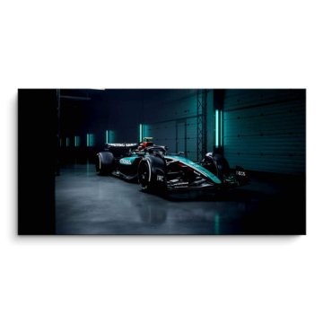 Formuła 1 na ekspozycji garażowej - obraz na matowym PVC