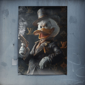Noir gentleman inspiré de Donald Duck - poster