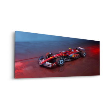Voiture de course inspirée de Ferrari Formula 1 - tableau Dibond mat