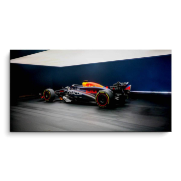 Bolid Red Bull Racing Formuły 1 w ruchu - obraz na matowym PVC