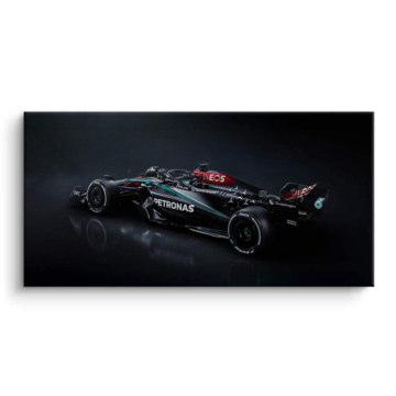 Mercedes Formula 1 Night Car Canvas Art