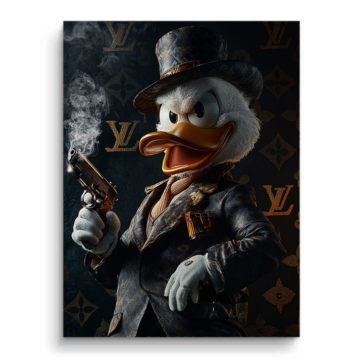 Donald Duck Inspired Noir Gentleman Canvas Art