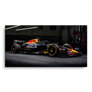 Red Bull Racing na nocnym torze - obraz na matowym PVC