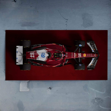 Red Ferrari F1 Top View Poster Art