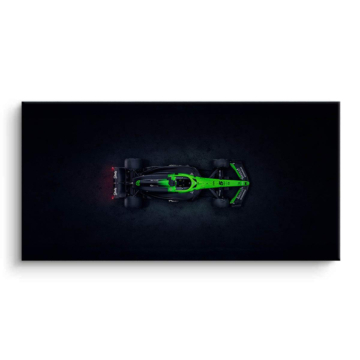 Green Lamborghini Race Car Canvas Art