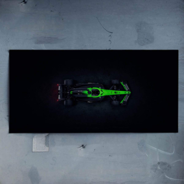 Green Lamborghini Race Car Poster Art