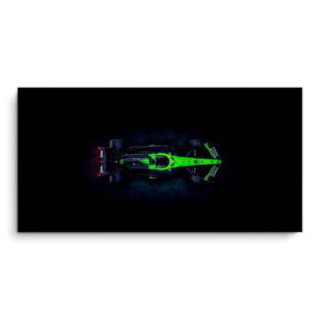 Zielony Lamborghini auto wyścigowe - obraz na matowym PVC