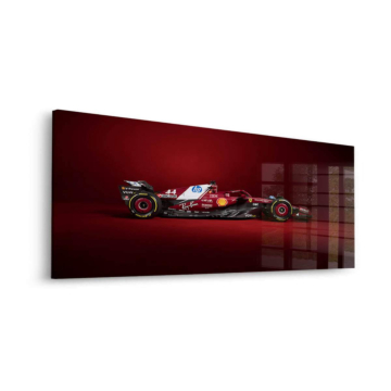 Profil eines Ferrari F1-Rennwagens - Acrylglasbild