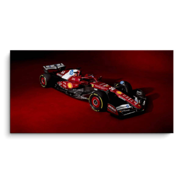Ferrari Formuła 1 w świetle reflektorów - obraz na matowym PVC