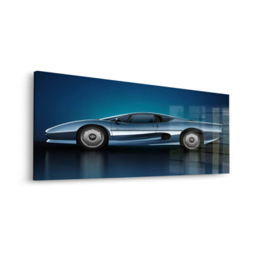 Silver Jaguar XJ220 Inspired Acrylic Glass Art