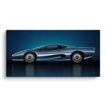 Silver Jaguar XJ220 Inspired Canvas Art