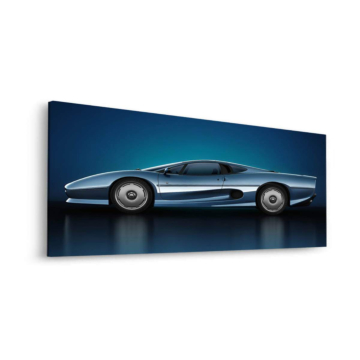 Jaguar XJ220 plateado inspirado - cuadro Dibond mate