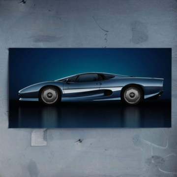 Srebrny Jaguar XJ220 - plakat