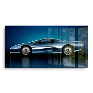 Argenté inspiré de Jaguar XJ220 - tableau PVC brillant