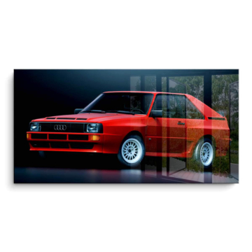Voiture audi quattro rally - tableau PVC brillant