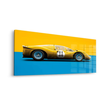 Yellow Ford GT40 Inspired Racer Acrylic Glass Art