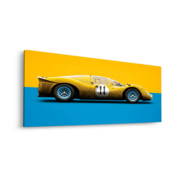 Piloto inspirado en Amarillo Ford GT40 - cuadro Dibond mate
