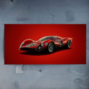 Wyścigówka inspirowana Red Porsche 917 - plakat