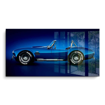Roadster bleu Shelby Cobra - tableau PVC brillant