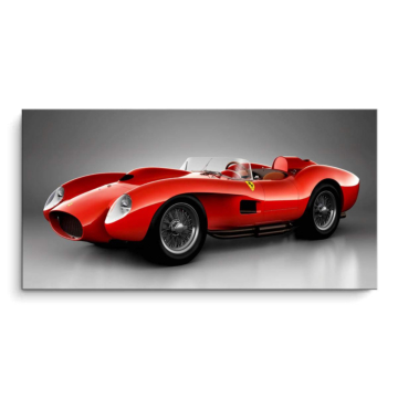Klasyczna czerwona wyścigówka Ferrari - obraz na matowym PVC