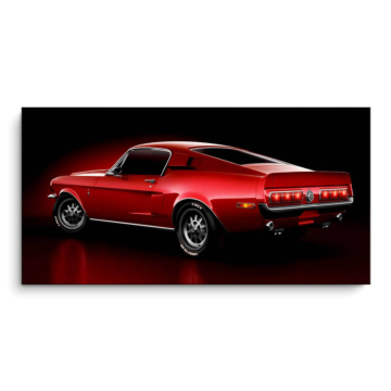 Czerwony Dodge Challenger o dużej mocy - obraz na matowym PVC