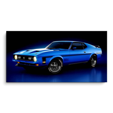 Niebieski Ford Mustang Fastback - obraz na matowym PVC