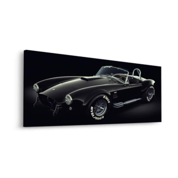 Negro Shelby Cobra roadster - cuadro Dibond mate
